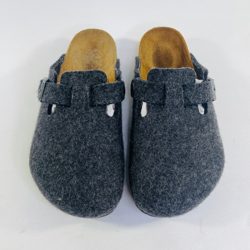 Birkenstock Boston Wool Felt Clogs Charcoal Gray Anthracite 37 L6 M4 Germany - Picture 2 of 7